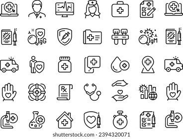 Healthcare - thin line vector design  icon 