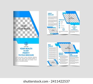 Healthcare Tri-Fold Brochure Template editable