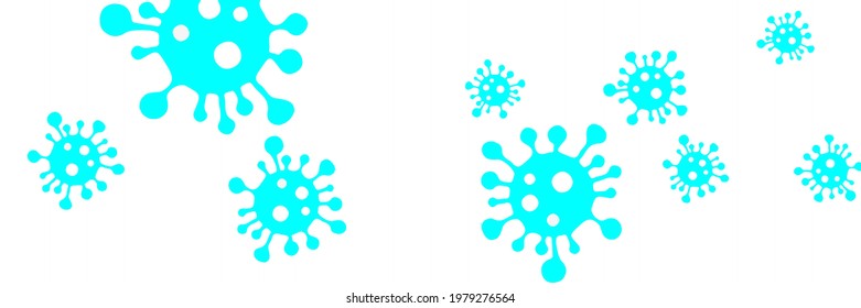 Healthcare Turquoise Danger Sign Neon Test White Coronavirus Illustration. Epidemic Vivid Quarantine Blue Science Covid-19 Bright Virus Vector. Sick Vibrant Pandemic Medicine Background.