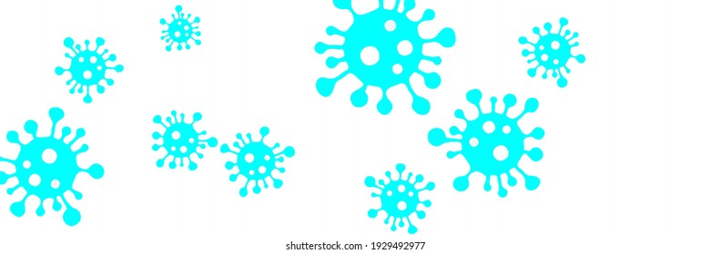 Healthcare Turquoise Quarantine Science Background. Pandemic White Covid-19 Neon Medicine Vibrant Virus Illustration. Danger Sign Blue Coronavirus Bright Sick Epidemic Vivid Test Vector.