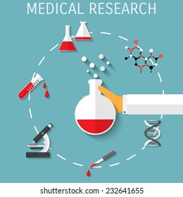 Healthcare vector flat background. Eps 10.