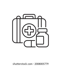 Healthcare vector outline icon style illustration. EPS 10 File Nursing and Midwifery symbol