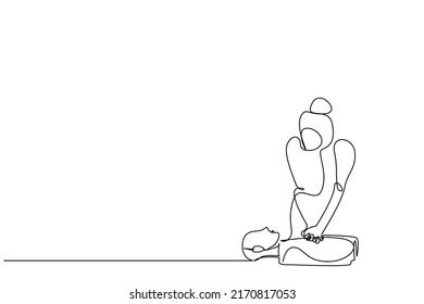 healthcare workers giving first aid to the patient such as CPR, CPR