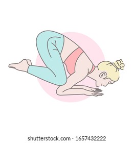 Healthcare, yoga exercises, concept vector
