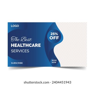 Healthcare youtube thumbnail banner design