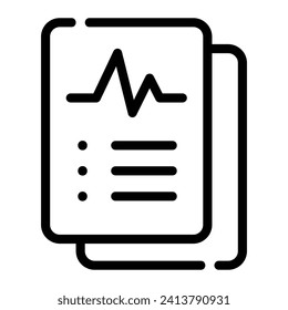 healthcheck document Line Icon Background White