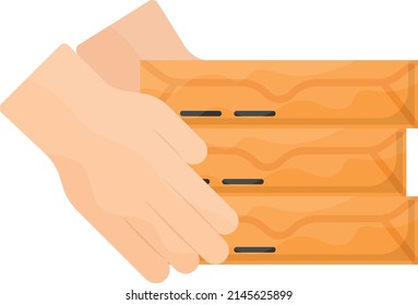 healthiest prepared meal shipping vector color icon design, Retail Food delivery service symbol, Touch less Meal Courier Sign, Grocery pickup stock illustration, customized pizza boxes Concept