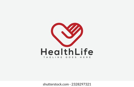 HealthLife logo Design Template Vector Graphic Branding Element.