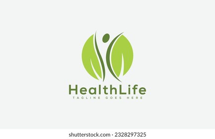 Elemento de promoción de marca gráfica vectorial del logotipo de HealthLife Design Template.