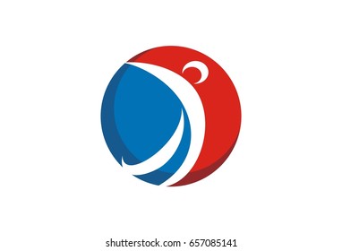 Healthy Abstract Human Figure Logo Vector