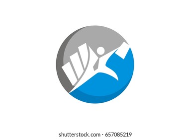 Healthy Abstract Human Figure Logo Vector