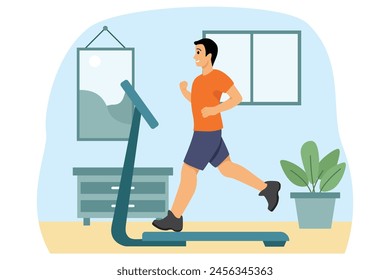 Healthy Activity Flat Illustration Design