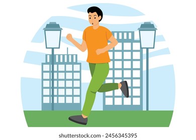 Healthy Activity Flat Illustration Design