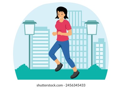 Healthy Activity Flat Illustration Design