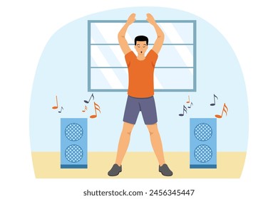 Healthy Activity Flat Illustration Design