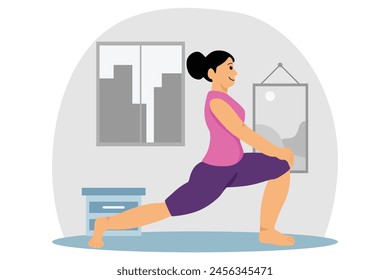 Healthy Activity Flat Illustration Design