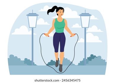 Healthy Activity Flat Illustration Design