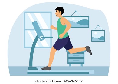 Healthy Activity Flat Illustration Design