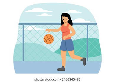 Healthy Activity Flat Illustration Design