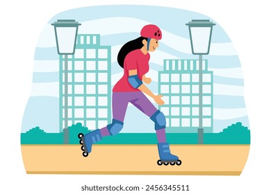 Healthy Activity Flat Illustration Design