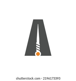 Healthy Acupuncture Logo design. Letter A Vector Illustration.