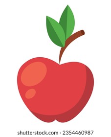 healthy apple design over white