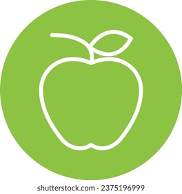 Icono de manzana saludable. Icono de Apple en estilo lineal de moda con material editable aislado en fondo transparente. Apple junto con hojas. Símbolo de página de icono de Apple para el diseño de su sitio web.