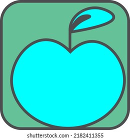 manzana sana, ilustración, vector sobre fondo blanco.
