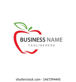 Healthy Apple logo vector illustration