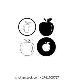 Healthy Apple logo vector illustration