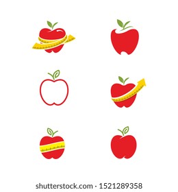 healthy apple vector design icon illustration