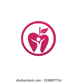 healthy apple vector design icon illustration