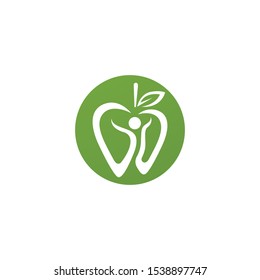 healthy apple vector design icon illustration