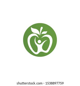 healthy apple vector design icon illustration