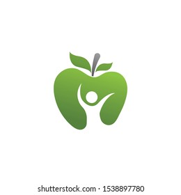 healthy apple vector design icon illustration