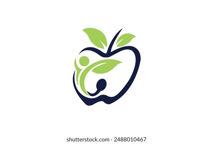 healthy apple vector design icon Pro Vector