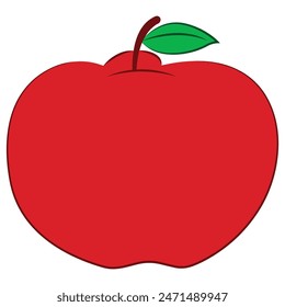 Una Ilustración vectorial de manzana saludable