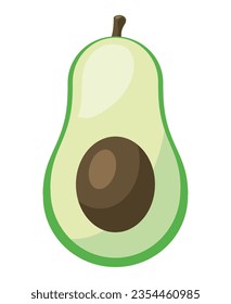 healthy avocado design over white