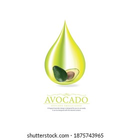 Healthy avocado oil used in cosmetics and massage mask packs