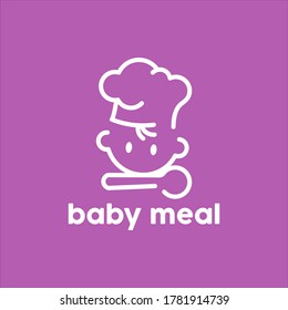 Healthy Baby Food Logo Kids Vector