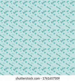 Healthy, beauty - seamless pattern with crown and heart.