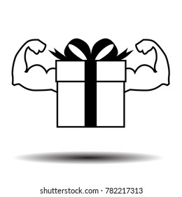 Healthy is the best gift icon vector