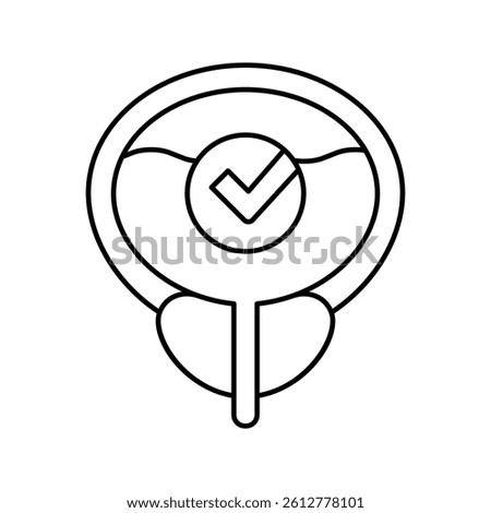 healthy bladder line icon vector. healthy bladder sign. isolated contour symbol black illustration