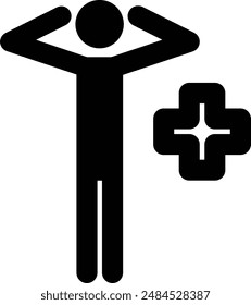 healthy body gesture icon, heath body icon