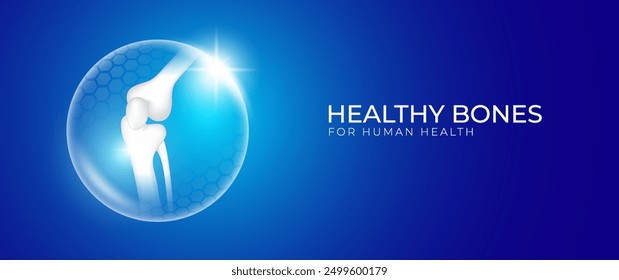 Healthy bone design for humans, suitable for medicine, clinic, orthopedic hospital