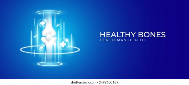 Healthy bone design for humans, suitable for medicine, clinic, orthopedic hospital