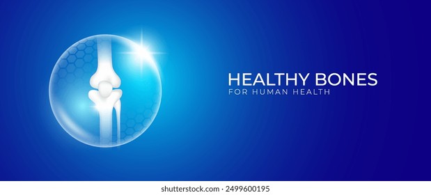 Healthy bone design for humans, suitable for medicine, clinic, orthopedic hospital
