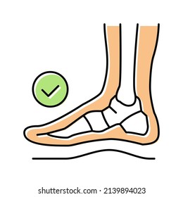 healthy bone feet color icon vector. healthy bone feet sign. isolated symbol illustration