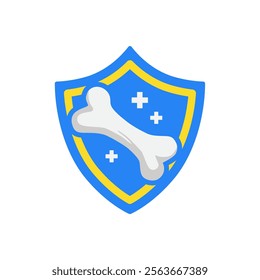 Healthy bone and bone protection icon. Medical, body health, healthcare sign. Suitable for bones because it contains calcium.