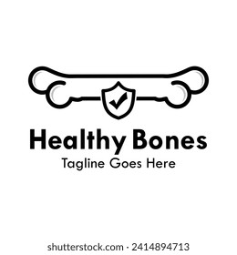 Healthy bones design logo template illustration